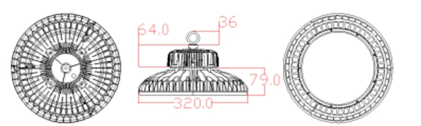 250W HPS Sodium Street Lighting Fixture