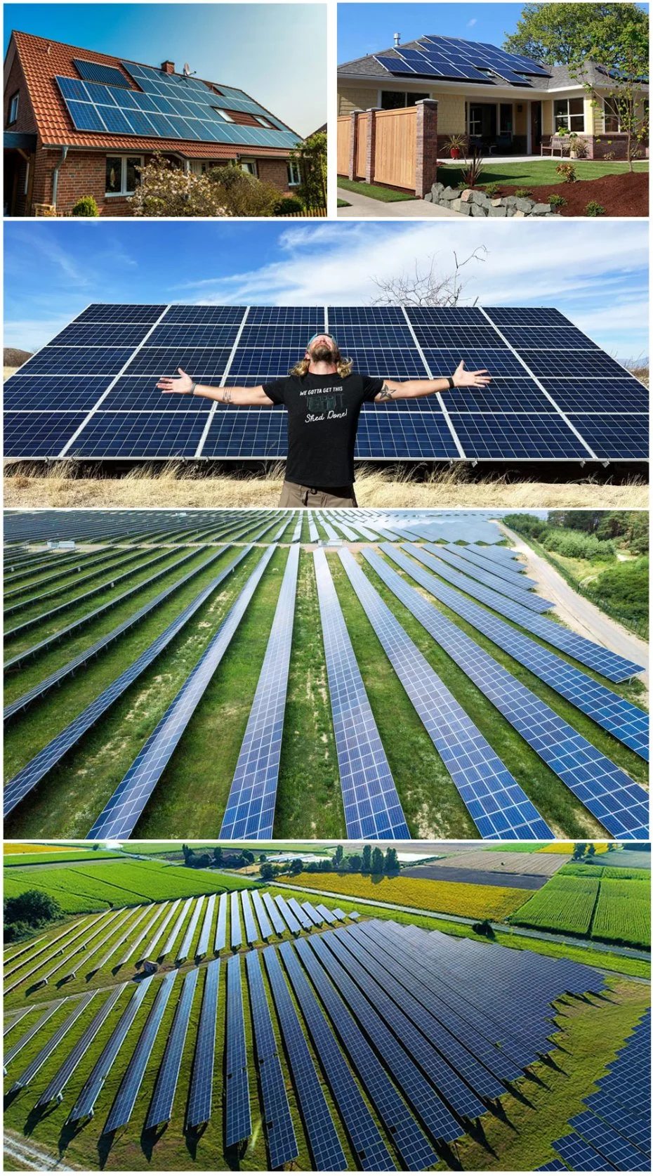 Sunshine Half Cut Cell Solar Module 400W 500W 540W 550W 560W 600W 700W 800W 1000W Solar Energy Panel