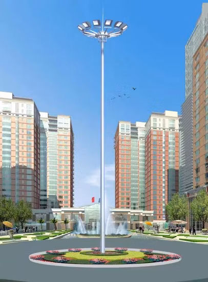 Postes de lámpara redondos y poligonales, postes altos, postes de lámpara elevables, 15 m/20 m/25 m/30 m/35 m/40 m/45 m