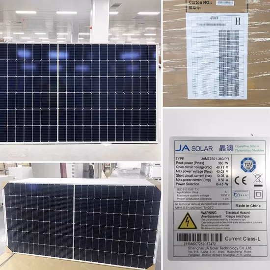Panel solar Ja 540W 545W 550W 555W Mbb Mono Perc Paneles fotovoltaicos Jam72s30 530-550mr