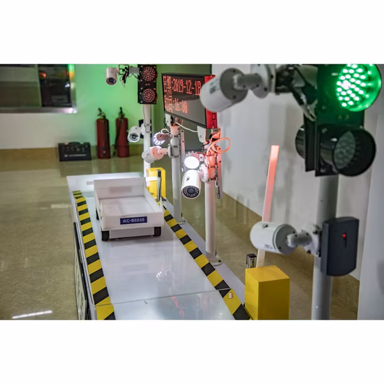 Sistema de pesaje automático de camiones no tripulado con semáforos y cámaras